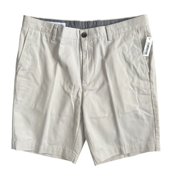 Amazon Essentials Slim-Fit 9" Stretch Chino Short 100% Cotton Light Grey 34W - Picture 3 of 11